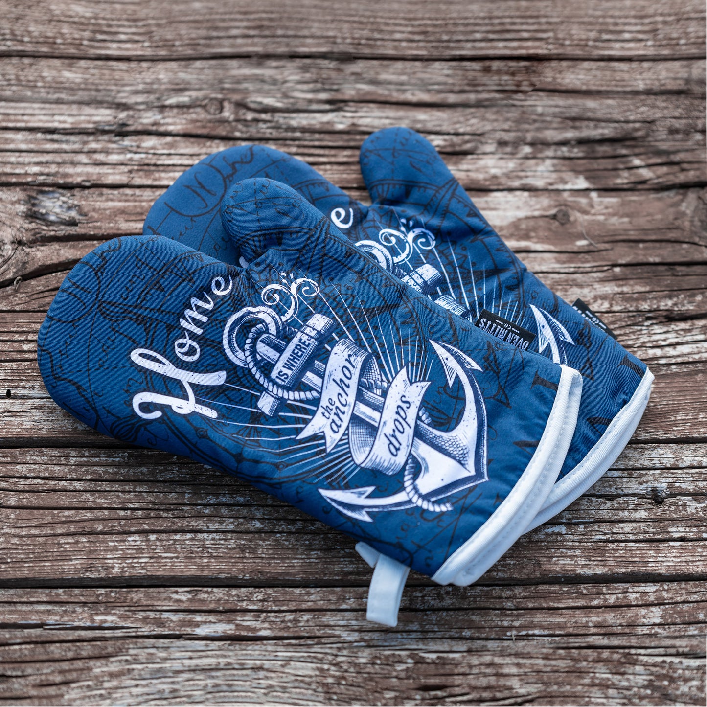 Nautic Home Ancor Oven Mitts And Potholder Set high best quality