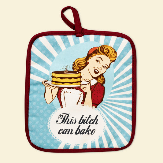 This Bitch Can Bake Potholder