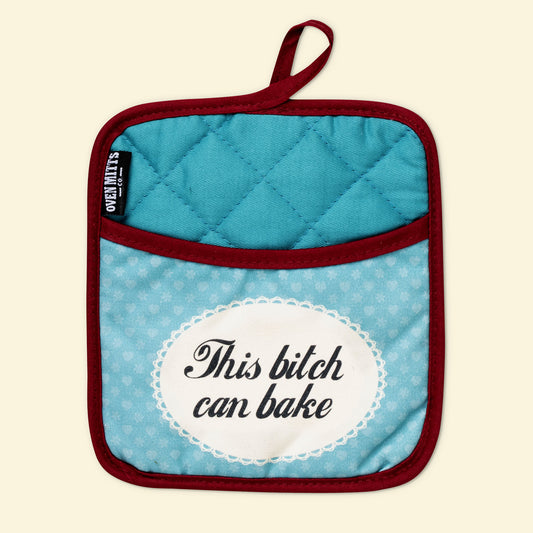 This Bitch Can Bake Potholder