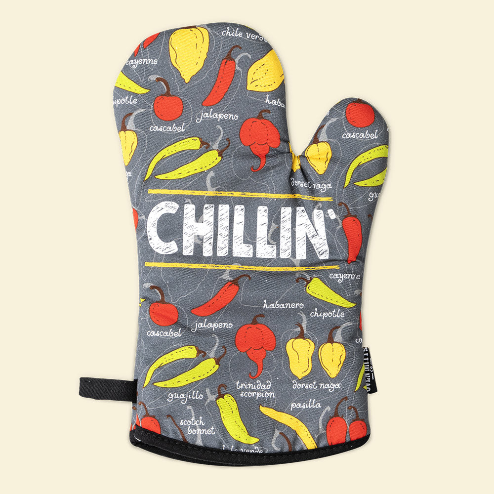 Chillin' Chillies Oven Mitts And Potholder Set