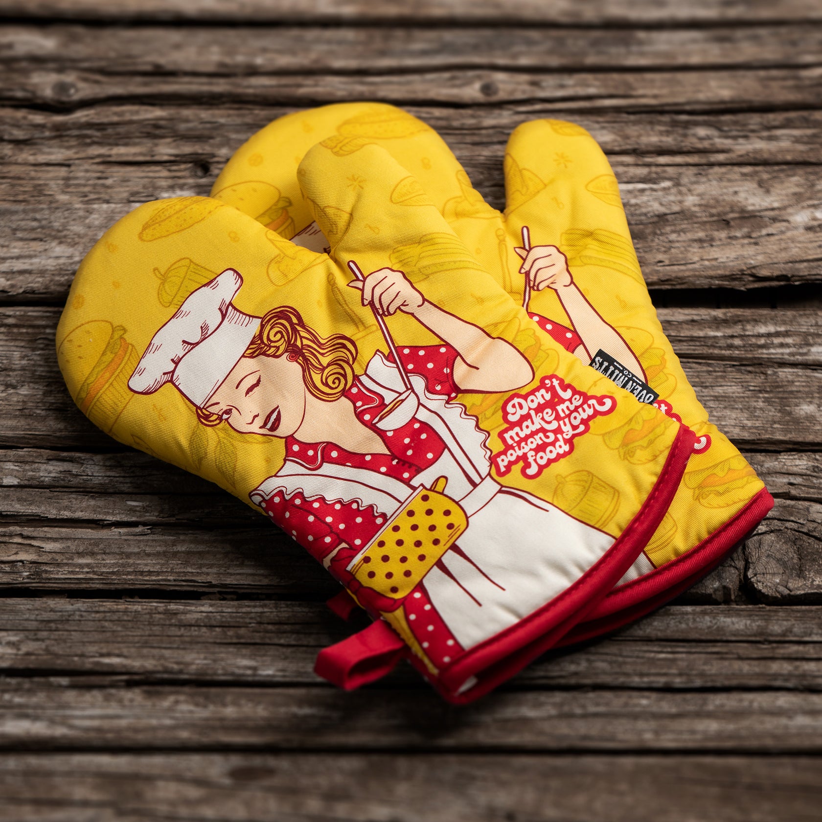 Don't Make Me Poison Your Food Oven Mitts And Potholder Set Oven