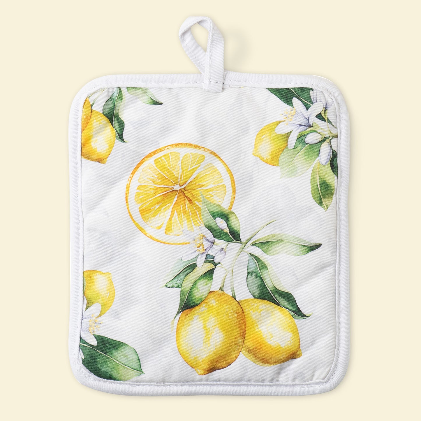 Summer Lemons Oven Mitts And Potholder Set