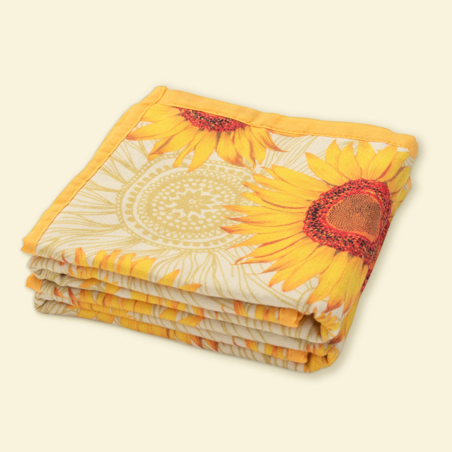 Summer Sunflowers Kitchen Towel Set, cute, beautiful all cotton handtowel