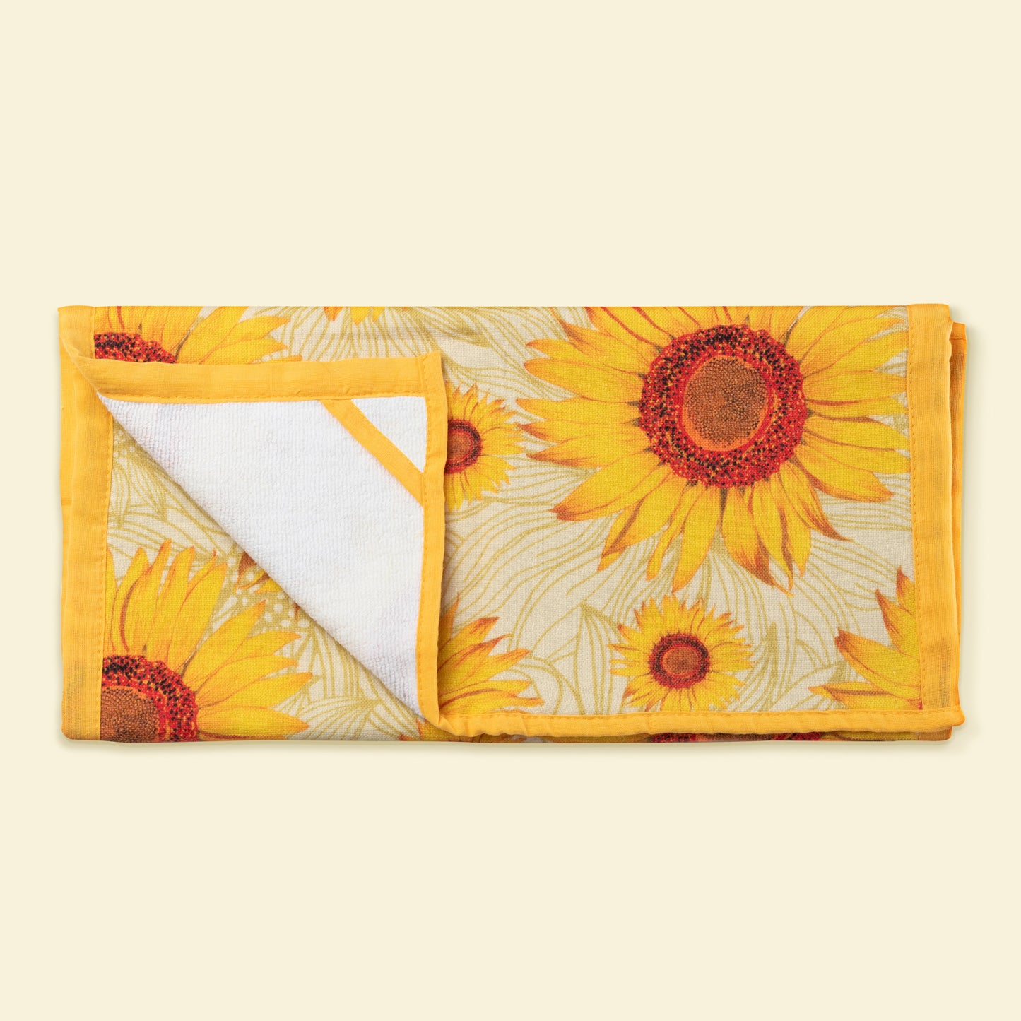 Summer Sunflowers Kitchen Towel Set, cute, beautiful all cotton, 2 side fabric