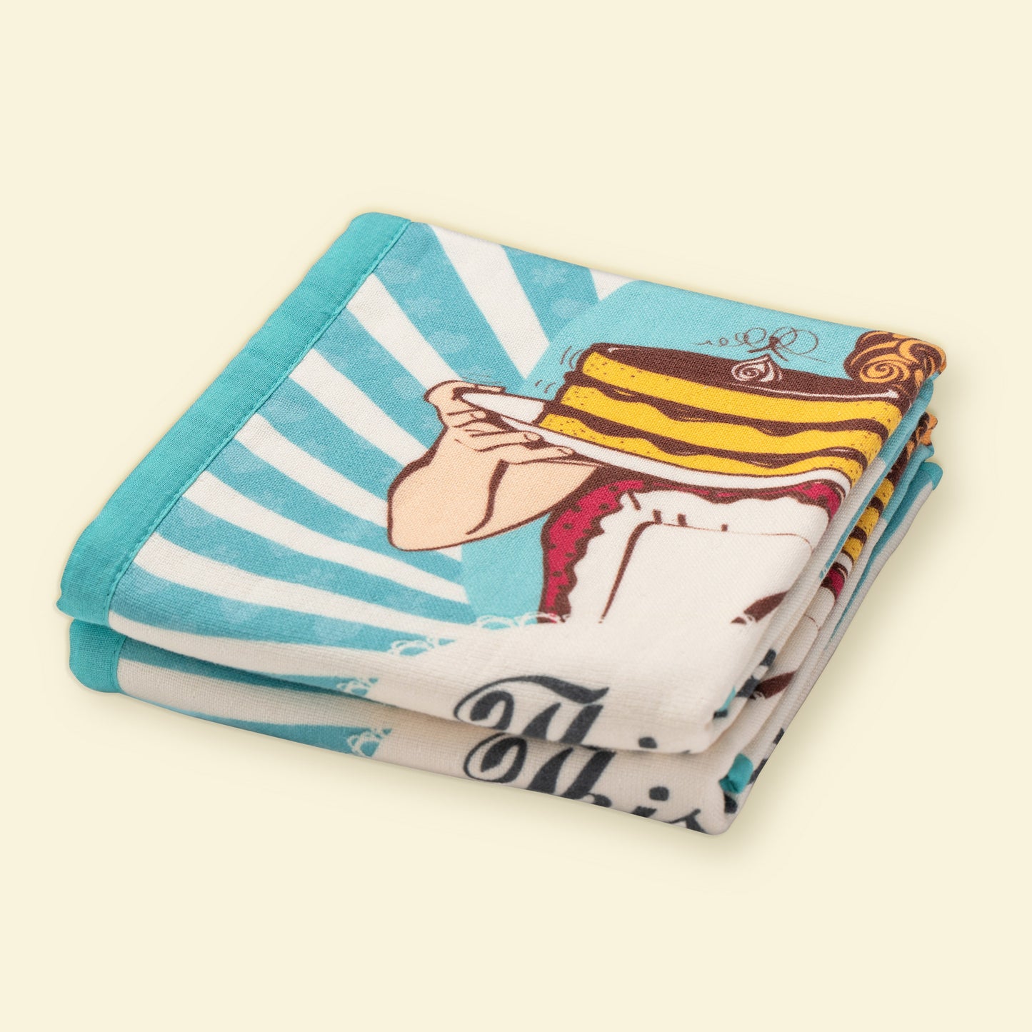 This Bitch Can Bake Kitchen Towel Set, Dish towels funny folded