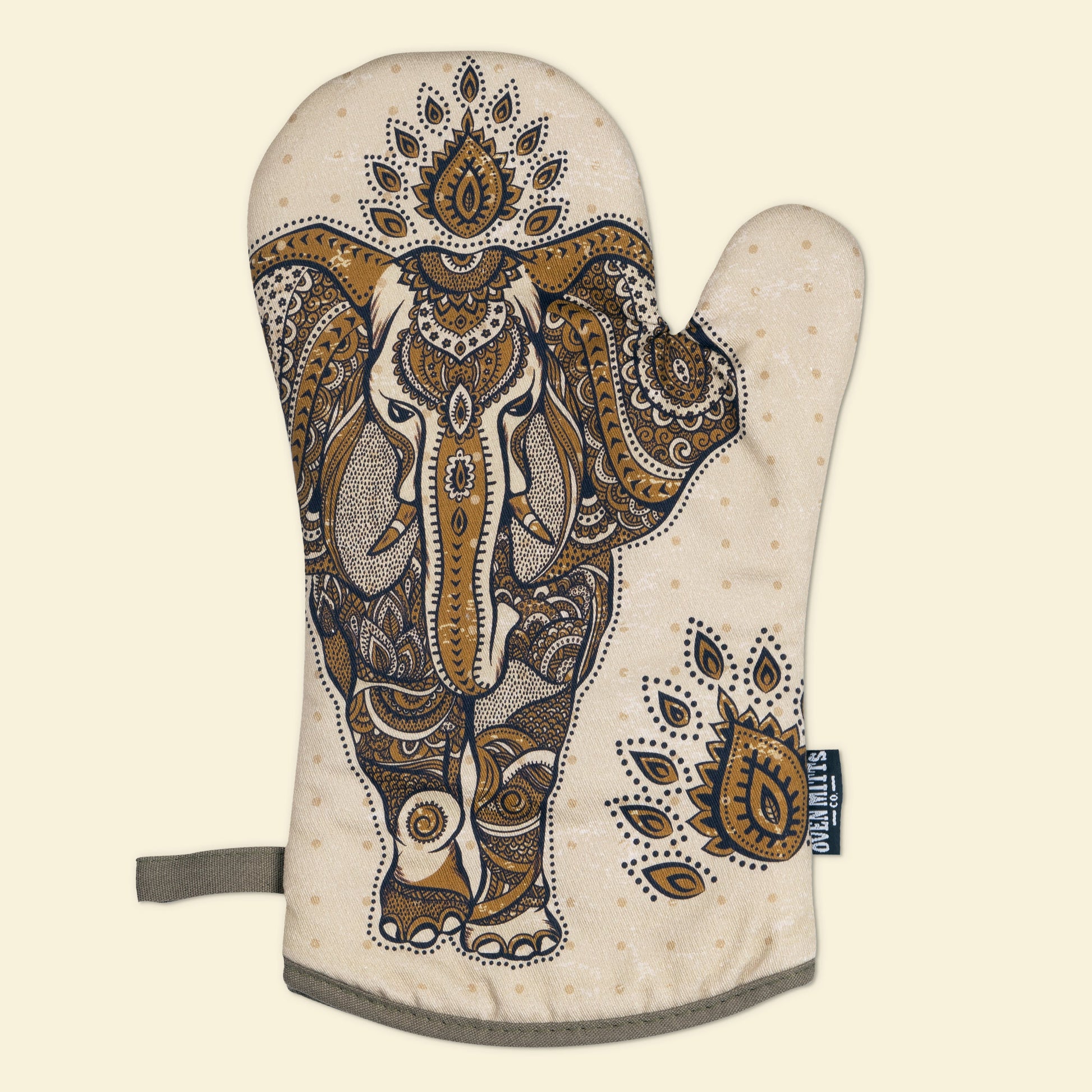 Boho Elephant Oven Mitts glove premium