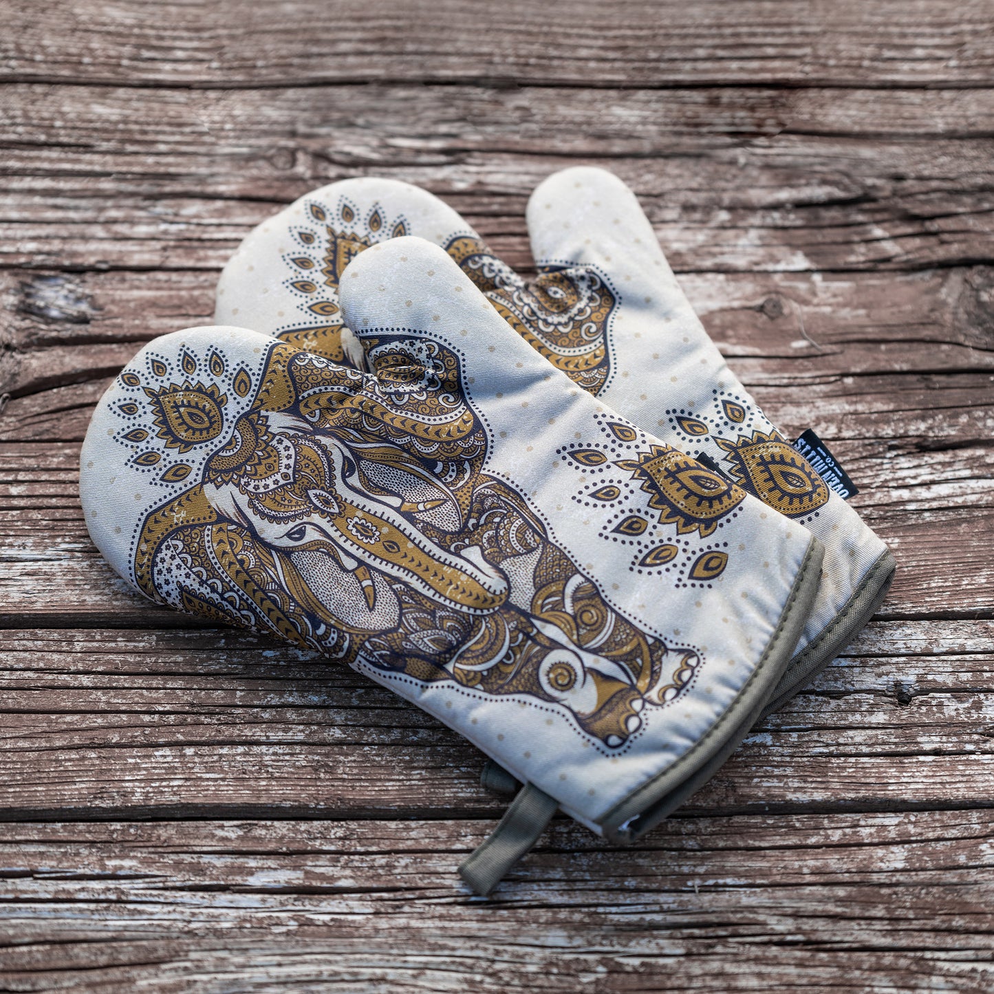 Boho Elephant Oven Mitts gloves premium quality best oven mitts